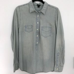 JCrew Chambray 3/4 Button Shirt